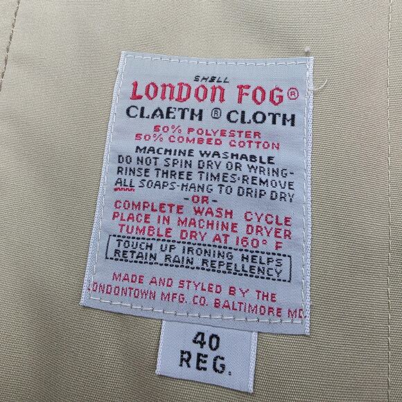 Vintage London Fog Coat Mens 40 Regular Double Breasted Wool Lined 70s Baltimore - Picture 5 of 16